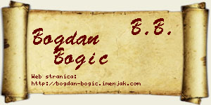 Bogdan Bogić vizit kartica